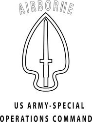 US ARMY SPECIAL OPERATIONS COMMAND AIRBORNE VECTOR FILE SVG DXF EPS PNG JPG FILE