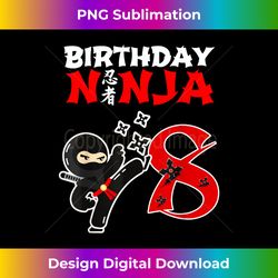 Kids Birthday Ninja - 8 Year Old Ninja Birthday Party - Bespoke Sublimation Digital File - Pioneer New Aesthetic Frontiers
