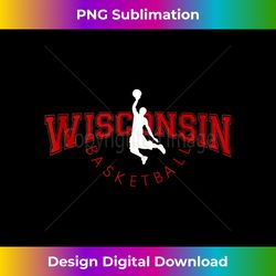 wi hoops fan the badger state souvenir wisconsin basketball tank top - vibrant sublimation digital download - chic, bold, and uncompromising