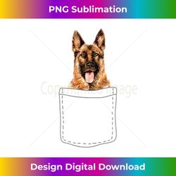 Beautiful German Shepherd in your pocket, dogs - Artisanal Sublimation PNG File - Elevate Your Style with Intricate Details