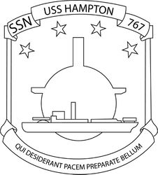 USS HAMPTON SSN 767 ATTACK SUBMARINE PATCH VECTOR FILE SVG DXF EPS PNG JPG FILE