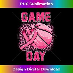 breast cancer awareness game day pink basketball sport lover long sleeve - edgy sublimation digital file - chic, bold, and uncompromising