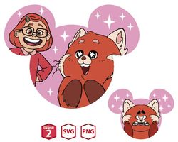 Disney Turning Red Svg, Mei Lee clipart SVG, Red Panda Svg