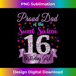 Funny Sweet 16 Girl Teen Birthday 2005 Sixteenth Dad - Futuristic PNG Sublimation File - Striking & Memorable Impressions
