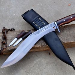 13 inches long Blade Hunter sirupate kukri knife-Narrow Blade khukuri machete -Fullers on the Blade-Full tang-Amindustry