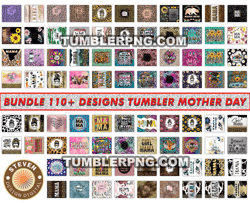 Bundle 110  Design Tumbler Mother Day,Tumbler Bundle Design, Sublimation Tumbler Bundle, 20oz Skinny Tumbler 17