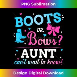Gender reveal boots or bows aunt matching baby party - Artisanal Sublimation PNG File - Immerse in Creativity with Every Design