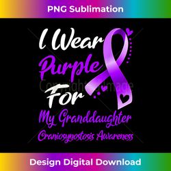 I Wear Purple For MY GRANDDAUGHTER Craniosynostosis Warrior - Innovative PNG Sublimation Design - Access the Spectrum of Sublimation Artistry