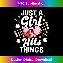 Just A Girl Who Hits Things - Kickboxing Kickboxer Gym Boxer - Eco-Friendly Sublimation PNG Download - Infuse Everyday with a Celebratory Spirit