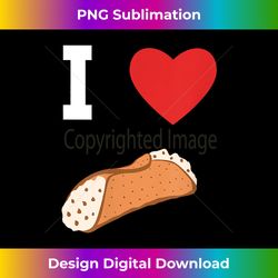 I Love Cannoli Heart Italian Pastry Gift - Futuristic PNG Sublimation File - Immerse in Creativity with Every Design
