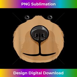 funny cute bear face halloween costume diy teddy face gift - deluxe png sublimation download - crafted for sublimation excellence