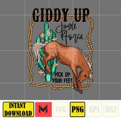 Giddy Up Jingle Horse Png, Pick Up Your Feet Png, Christmas Horse Png, Merry Horsemas Png (10)