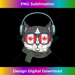 Canada Flag Canadian Cat Sunglasses Funny Men Women Kids - Futuristic PNG Sublimation File - Rapidly Innovate Your Artistic Vision