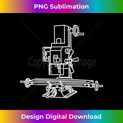 Milling Machine - Milling Cutter Industrial Mechanic Gift - Artisanal Sublimation PNG File - Craft with Boldness and Assurance