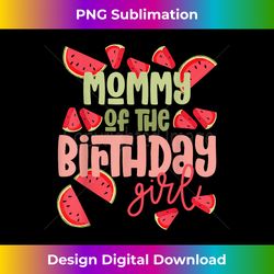 Mommy Birthday One in a Melon Watermelon Birthday Girl - Sleek Sublimation PNG Download - Infuse Everyday with a Celebratory Spirit