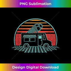 Ice Cream Truck Retro Vintage 80s Style Gift - Artisanal Sublimation PNG File - Channel Your Creative Rebel