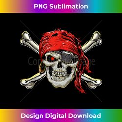 Pirate Costume Skull and Crossbones Jolly Roger Pirate - Innovative PNG Sublimation Design - Customize with Flair