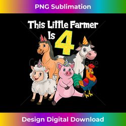 Kids Barnyard 4 Year Old Farm Animals 4th Birthday - Chic Sublimation Digital Download - Striking & Memorable Impressions