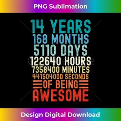14 Years 168 Months Of Being Awesome Vintage 14th Birthday - Minimalist Sublimation Digital File - Crafted for Sublimation Excellence