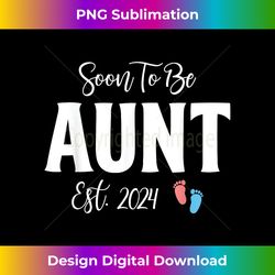 Soon To Be Aunt Est 2024 Cute Pregnancy Announcement Gifts - Futuristic PNG Sublimation File - Enhance Your Art with a Dash of Spice