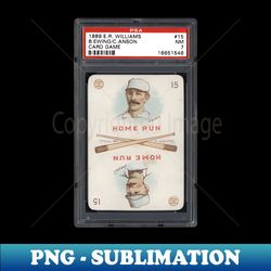 1889 ER Williams Card Game - B EWING C ALSON - Signature Sublimation PNG File - Create with Confidence