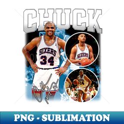 Charles Barkley The Chuck Basketball Legend Signature Vintage Retro 80s 90s Bootleg Rap Style - Decorative Sublimation PNG File - Capture Imagination with Every Detail