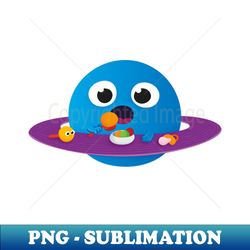 Baby Saturn breakfast - Modern Sublimation PNG File - Boost Your Success with this Inspirational PNG Download