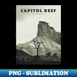 Capitol Reef minimalistic art - Elegant Sublimation PNG Download - Perfect for Personalization