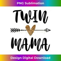 Womens Twin Mama Mothers Day Funny Leopard New Mom Of Twins - Edgy Sublimation Digital File - Tailor-Made for Sublimation Craftsmanship