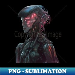 Cyber Lady - Elegant Sublimation PNG Download - Add a Festive Touch to Every Day
