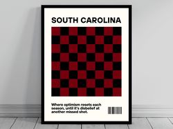 University of South Carolina Football Fan South Carolina Football Poster Funny Gamecocks College Fan Poster Modern Art T