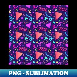 Arcade Carpet Pattern Purple Party - PNG Transparent Sublimation Design - Perfect for Sublimation Art