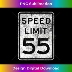 Speed Limit 55 MPH Road Sign Driving Fan Graphic - Sleek Sublimation PNG Download - Pioneer New Aesthetic Frontiers