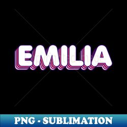 Pink Layers Emilia Name Label - Premium PNG Sublimation File - Perfect for Creative Projects