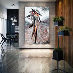 Love Wall Art, Elegant Wall Art, Music Canvas Art, Living Room Wall Decor, Roll Up Canvas, Stretched Canvas Art, Framed