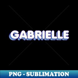 Blue Layers Gabrielle Name Label - Modern Sublimation PNG File - Enhance Your Apparel with Stunning Detail