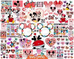 Mickey Valentine's Day Svg Png Pack, Disney Valentine Svg Png