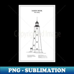 sandy hook lighthouse - new jersey - bd - trendy sublimation digital download - capture imagination with every detail