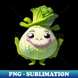 Creative cartoon cabbage - PNG Transparent Sublimation Design - Vibrant and Eye-Catching Typography