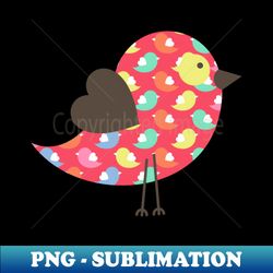 simple bird pattern - seamless bird pattern with dark background - sublimation-ready png file - perfect for personalization