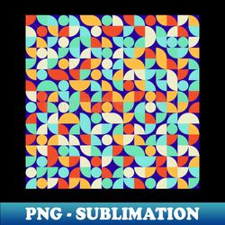 Bahaus Neo Geometric Colorful Pattern v1 - Digital Sublimation Download File - Unleash Your Creativity