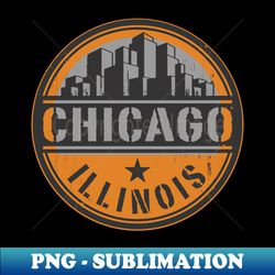 Chicago Illinois urban - PNG Transparent Sublimation Design - Enhance Your Apparel with Stunning Detail