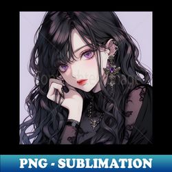 cute gothic girl - Elegant Sublimation PNG Download - Bold & Eye-catching