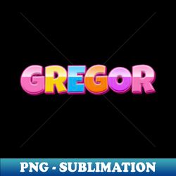 Rainbow Craft Gregor Name - Trendy Sublimation Digital Download - Add a Festive Touch to Every Day