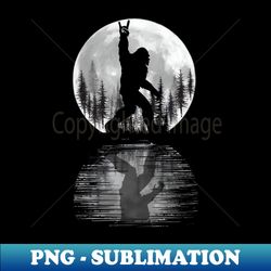 funny bigfoot moon graphic night forest - aesthetic sublimation digital file - perfect for creative projects