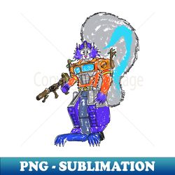 Robot Squirrel Leader - PNG Transparent Digital Download File for Sublimation - Perfect for Sublimation Mastery