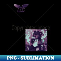litq - cute teddy bear drinks wine on valentines day anime art vibe - artistic sublimation digital file - fashionable and fearless