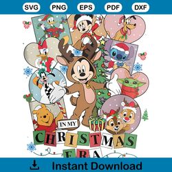 Cute In My Christmas Era Mickey and Friends PNG File