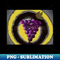 Grapes and circle background - Elegant Sublimation PNG Download - Perfect for Personalization
