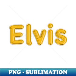 gold balloon foil elvis name - creative sublimation png download - perfect for creative projects